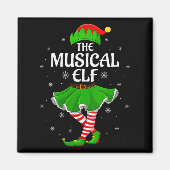Womens Musical Elf Christmas Family Girls Women El Magneet (Voorkant)