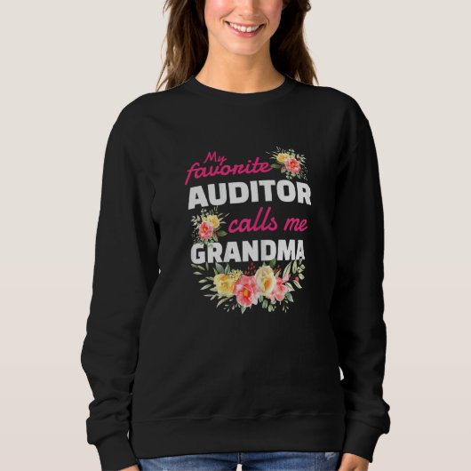 Womens My Favorite Auditor Calls Me Grandma Grandc Trui (Voorkant)