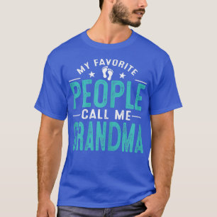 Womens My Favorite People Call Me Grandma Vintage T-shirt