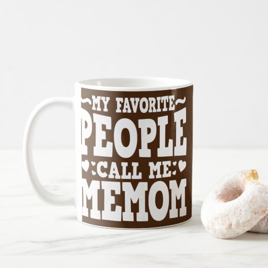 Womens My Favorite People Call Me Memom Funny Koffiemok (Met donut)