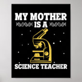 Womens My Mother Is Science Teacher Proud Stem Mom Poster (Voorkant)