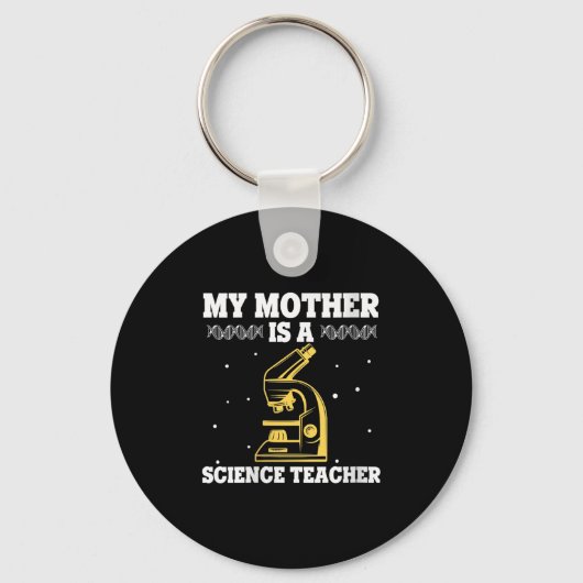 Womens My Mother Is Science Teacher Proud Stem Mom Sleutelhanger (Voorkant)