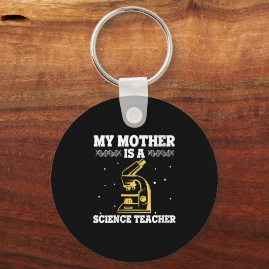 Womens My Mother Is Science Teacher Proud Stem Mom Sleutelhanger (Voorkant)