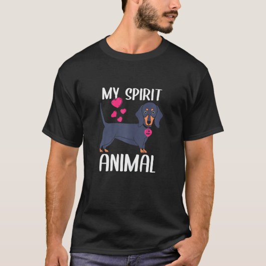 Womens My Spirit Animal Dachshund Dog I Love mama  T-shirt (Voorkant)