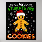 Womens My Students Are Smart Cookies Christmas Gin Poster (Voorkant)
