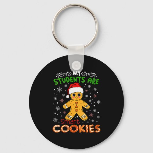 Womens My Students Are Smart Cookies Christmas Gin Sleutelhanger (Voorkant)