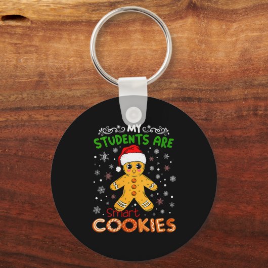 Womens My Students Are Smart Cookies Christmas Gin Sleutelhanger (Voorkant)