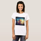 women's mytical child and planets t-shirt (Voorkant volledig)
