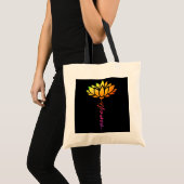 Womens Namaste Lotus Flower Yoga Zen Buddhism Tote Bag (Voorkant (product))
