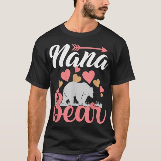 Womens Nana Bear Cute Mother's Day Design For Gran T-shirt (Voorkant)