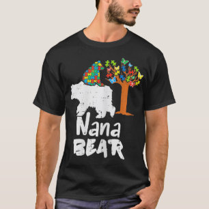 Womens Nana Beer Puzzle Autism Awareness Grandma G T-shirt