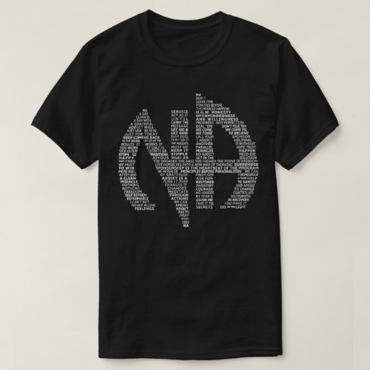 Womens Narcotics Anonymous Logo Slogans Symbool NA T-shirt (Design voorkant)