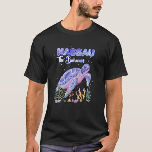 Womens Nassau the Bahamas Zee Turtle Snorkel Scuba T-shirt