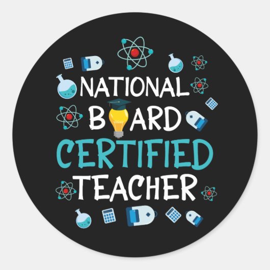 Womens National Board Certified Teacher (NBCT) ACC Ronde Sticker (Voorkant)