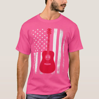 Women's National US Flag Amerikaanse akoestische g T-shirt