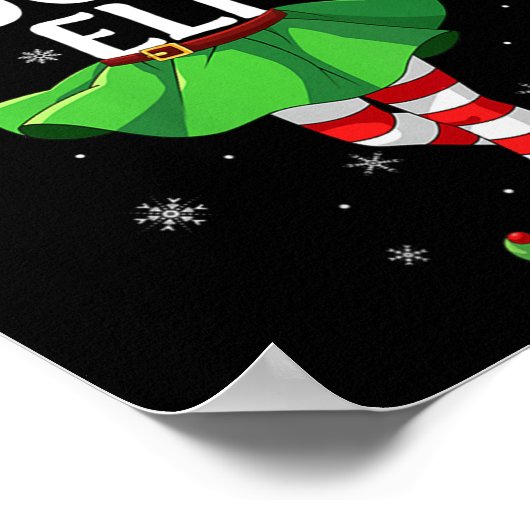 Womens Naughty Elf Christmas Girls Women Elf Squad Poster (Hoek)