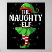 Womens Naughty Elf Christmas Girls Women Elf Squad Poster (Voorkant)