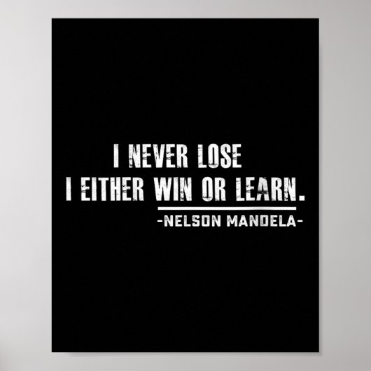 Womens Nelson Mandela's Motivational Quote V-neck  Poster (Voorkant)