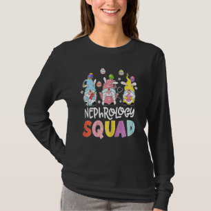 Womens Nephrology Squad Bunny Gnome Eggs Hunting N T-shirt