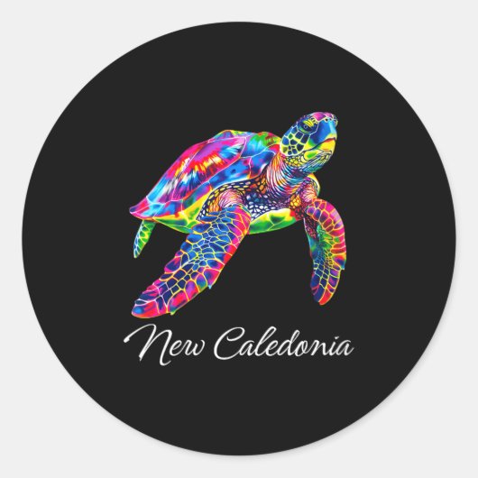 Womens New Caledonia V-neck  Ronde Sticker (Voorkant)