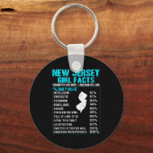 Womens New Jersey Girl Facts Funny Birthday Gift B Sleutelhanger (Voorkant)