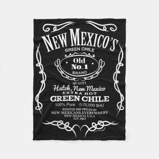 Womens New Mexico's Old No. 1 Hatch Green Chile No Fleece Deken (Voorkant)
