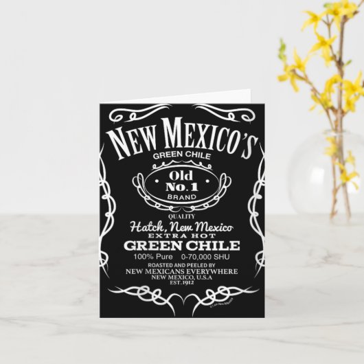 Womens New Mexico's Old No. 1 Hatch Green Chile No Kaart (Gele Bloem)