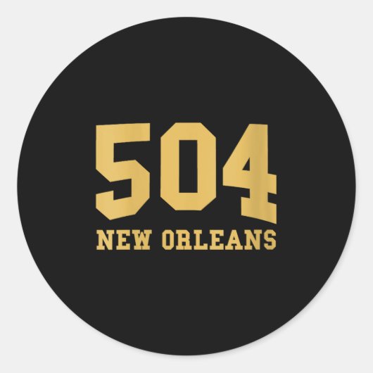 Womens New Orleans Area Code 504 - Hometown Pride  Ronde Sticker (Voorkant)