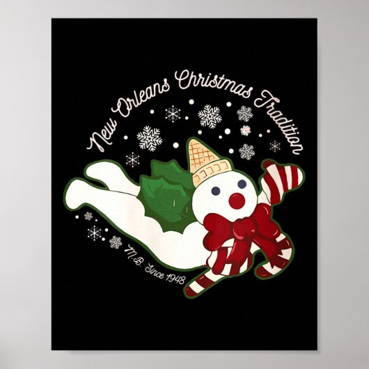 Womens New Orleans Mr Bingle Christmas Tradition S Poster (Voorkant)