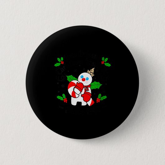 Womens New Orleans Mr Bingle Christmas Tradition S Ronde Button 5,7 Cm (Voorkant)