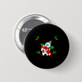 Womens New Orleans Mr Bingle Christmas Tradition S Ronde Button 5,7 Cm (Voorkant /achterkant)
