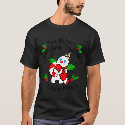 Womens New Orleans Mr Bingle Christmas Tradition S T-shirt (Voorkant)