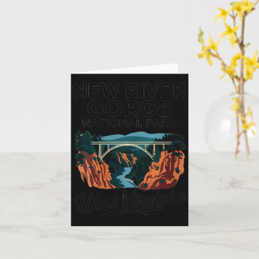 Womens New River Gorge West Virginia National Park Kaart (Gele Bloem)