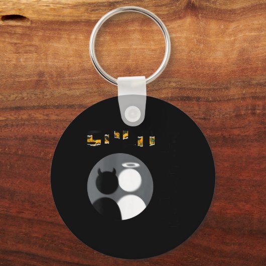 Womens New Split Ity Cool Angel Devil V-neck  Sleutelhanger (Voorkant)