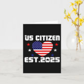 Womens New Us Citizen Est 2025 American Immigrant  Kaart (Gele Bloem)