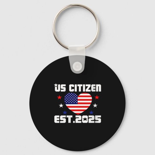 Womens New Us Citizen Est 2025 American Immigrant  Sleutelhanger (Voorkant)