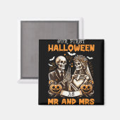 Womens New Wife And Husband Our First Halloween As Magneet (Voorkant / Achterkant)