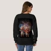  Women's new year celebration Sweat Shirt AI Used (Achterkant volledig)
