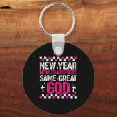 Womens New Year New Challenges Same Great God 2026 Sleutelhanger (Voorkant)