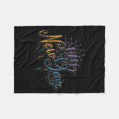 Womens New Years Eve Celebration Confetti Firework Fleece Deken (Voorkant (Horizontaal))