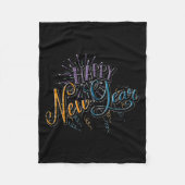 Womens New Years Eve Celebration Confetti Firework Fleece Deken (Voorkant)