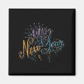 Womens New Years Eve Celebration Confetti Firework Magneet (Voorkant)