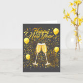 Womens New Years Eve Party Sylvester 2026 Happy Ne Kaart (Gele Bloem)