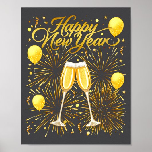 Womens New Years Eve Party Sylvester 2026 Happy Ne Poster (Voorkant)
