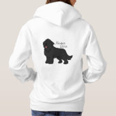 Womens Newfie Lover Black Newfoundland Dog Hoodie (Achterkant)