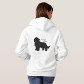 Womens Newfie Lover Black Newfoundland Dog Hoodie (Achterkant volledig)