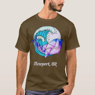 Womens Newport of Japanse schilder Geometric Orca  T-shirt