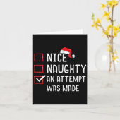 Womens Nice Naughty An Attempt Was Made Christmas  Kaart (Gele Bloem)