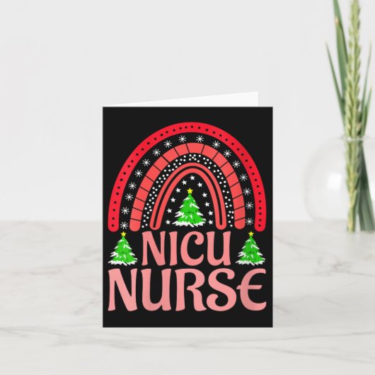 Womens Nicu Nurse Christmas Crew Nurselife Nursing Kaart (Voorkant)