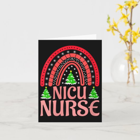 Womens Nicu Nurse Christmas Crew Nurselife Nursing Kaart (Gele Bloem)